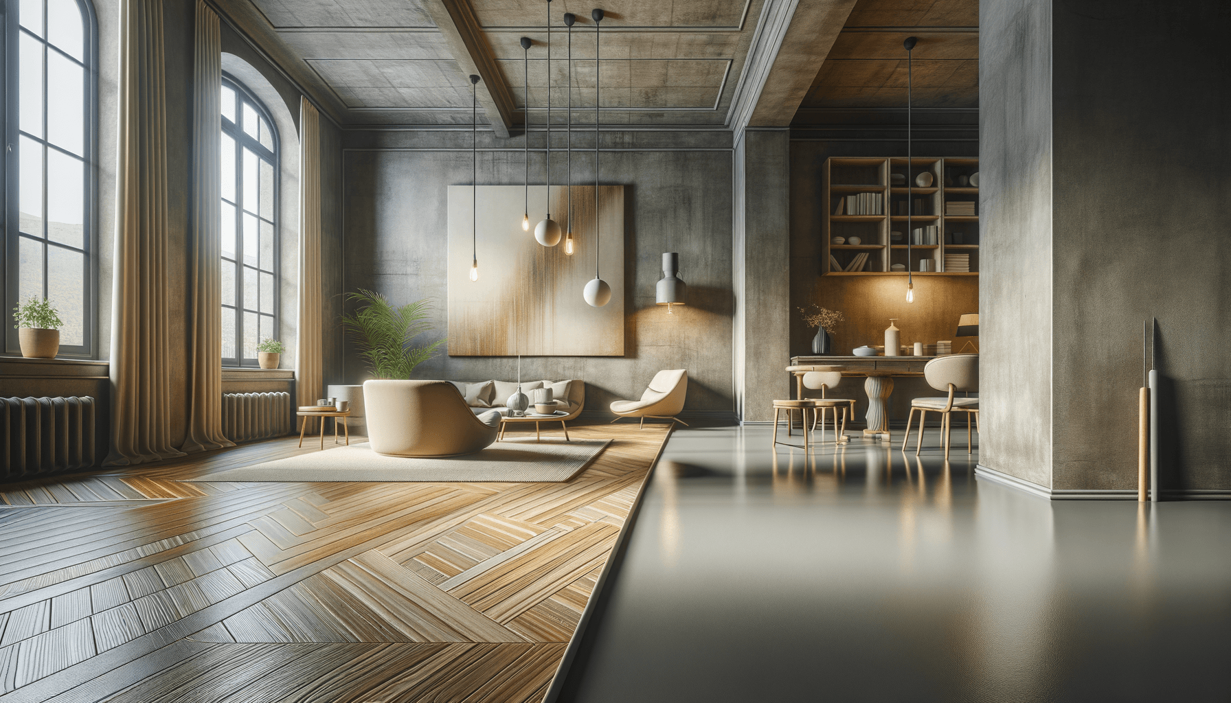 una parete o un pavimento di una stanza che rappresenti al meglio l’articolo scritto Resina e Microcemento: Una Rivoluzione nelle Soluzioni di Pareti e Pavimenti per la CasaIntroduzione
Giocare con le texture e i colori nelle pavimentazioni e nelle pareti è un aspetto fondamentale del design di interni. Grazie ai progressi tecnologici, i materiali tradizionali come la ceramica, il legno o la pietra stanno lentamente cedendo spazio a soluzioni più avanzate. Tra le novità più affascinanti ci sono senz’altro la resina e il microcemento. Questi due materiali stanno subendo un autentico boom grazie alla loro versatilità e caratteristiche estetiche.Quali sono Resina e Microcemento?La resina è una sostanza che, a seguito di un processo chimico, indurisce mantendo al tempo stesso una certa elasticità. Per la sua resistenza e durata, è ormai utilizzata in vari ambiti del design di interni. Il microcemento, invece, è una specie di malta composta da cemento, resine e additivi, il cui spessore finale non supera i 3 mm. Si tratta di un materiale estremamente resistente e perfetto per realizzare continuità visiva nei vari ambienti della casa.Questi due materiali offrono infinite possibilità di personalizzazione. Si possono scegliere texture e colori a seconda delle esigenze e dell’ambiente da rinnovare. Ma ciò che li rende veramente speciali è la loro capacità di adattarsi a qualsiasi superficie, anche quelle curve.Le Caratteristiche della ResinaUna delle principali peculiarità della resina è l’assenza di giunture. Ciò consente di ottenere superfici continue di grande effetto visivo. Inoltre, grazie alla sua composizione chimica, la resina è resistente agli urti, all’usura, al calpestio e agli agenti chimici. Questa la rende ideale per ambienti come bagni e cucine o locali ad uso commerciale.Un altro fattore che contribuisce al successo della resina è la sua facile manutenzione e pulizia. La sua superficie, infatti, è impermeabile e non trattiene lo sporco, pertanto è facile da pulire e da mantenere nel tempo.L’eleganza del MicrocementoIl microcemento, oltre a condividere molte delle caratteristiche positive della resina, offre una finitura esteticamente molto elegante. Simile al cemento, ma con una consistenza più fine e una texture più morbida al tocco, il microcemento si presta a diversi utilizzi, dalla pavimentazione alle pareti, fino ai rivestimenti di mobili.La sua capacità di aderire a qualsiasi tipo di superficie senza necessità di rimuovere il rivestimento esistente rende il microcemento una soluzione preferita per le ristrutturazioni. Infine, essendo disponibile in una vasta gamma di colori, si adatta perfettamente a qualsiasi stile di arredamento, dal più moderno al più vintage.Resina e Microcemento: l’Ideale per le RistrutturazioniSia la resina che il microcemento si presentano come ideali per progetti di rinnovamento interno. Questi materiali offrono la possibilità di risparmiare sui costi di demolizione e smaltimento del rivestimento esistente, poiché possono essere applicati direttamente su di essi.Inoltre, grazie alla loro particolare composizione, permettono di ridurre tempi e disturbi legati alla ristrutturazione, mantenendo, al tempo stesso, un alto livello di personalizzazione estetica.ConclusioniLa resina e il microcemento sono soluzioni geniali, versatili e dal design accattivante, perfette per risolvere con classe e originalità le sfide che ogni progetto di interior design comporta. Che si tratti di un appartamento, di un ambiente commerciale o di un ufficio, queste soluzioni moderne, grazie alla loro flessibilità e durata, sono senza dubbio il futuro del design di interni.
Dal team di DEL. MAN. s.r.l., desideriamo solo spronarti a non aver paura di sperimentare e a scegliere la resina o il microcemento per il tuo prossimo progetto di ristrutturazione. Ti garantiamo, ne varrà la pena. più realistica possibile Moderno soggiorno con arredi eleganti e illuminazione soffusa.